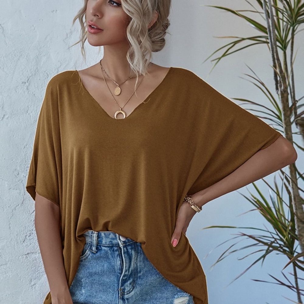 Loose Fit Softest Tee - MOCHA - Picture 6 of 12